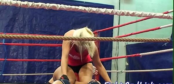  Wrestling lesbian spanked and pussylicked